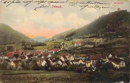 AK / Ansichtskarte Teinachtal Bad Teinach-Zavelstein Calw BW Panorama Blick gegen Zavelstein Burgruine