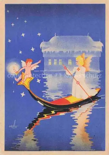 AK / Ansichtskarte KONSTANZ Bodensee BW Weihnachtskarte Kuenstlerkarte Sondermarken
