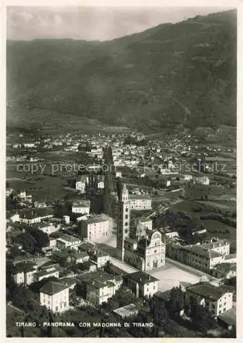 AK / Ansichtskarte Tirano Sondrio Lombardia IT Panorama con Madonna di Tirano