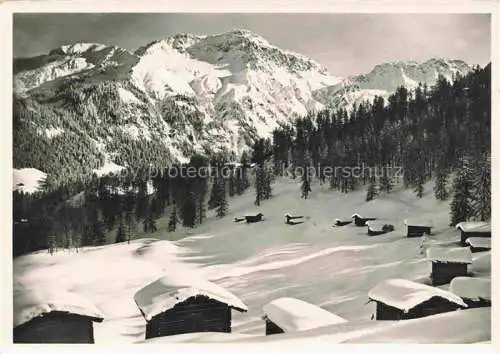 AK / Ansichtskarte Fubs Tschiertschen Plessur GR Winterpanorama Blick gegen Aroser Weisshorn