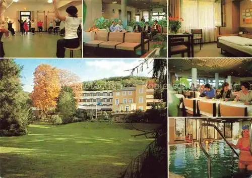AK / Ansichtskarte Haehnlein AOK Kurklinik Hirschpark Gymnastikraum Restaurant Hallenbad Garten