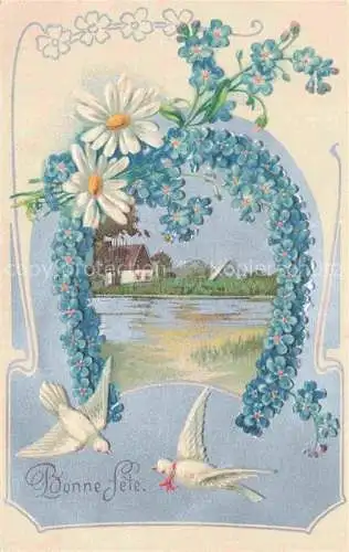 AK / Ansichtskarte Neujahr Annee New Year Voegel Litho 