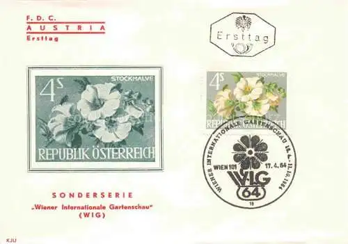 AK / Ansichtskarte WIGA WIG Wiener Gartenschau WIEN AT oesterreich Briefumschlag Stockmalve 