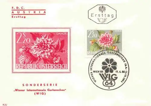 AK / Ansichtskarte WIG WIGA Wiener Gartenschau WIEN AT oesterreich Dahlien Briefumschlag 