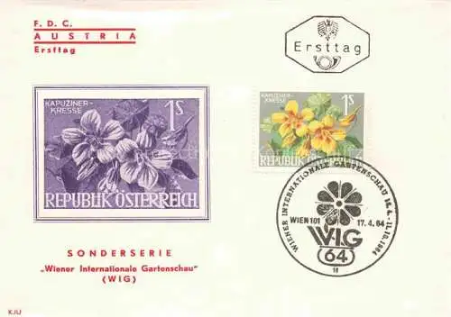 AK / Ansichtskarte WIG WIGA Wiener Gartenschau WIEN AT Kapuzinerkressen oesterreich Briefumschlag 