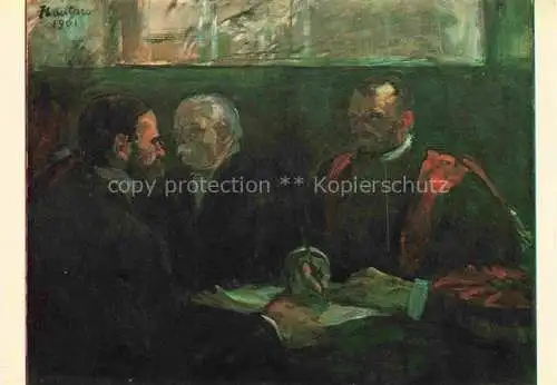 AK / Ansichtskarte TOULOUSE-LAUTREC Henri de (1864-1901) Kuenstlerkarte Un examen a la Faculte Medecine Paris