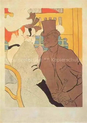 AK / Ansichtskarte TOULOUSE-LAUTREC Henri de (1864-1901) Kuenstlerkarte Anglais au Moulin Rouge