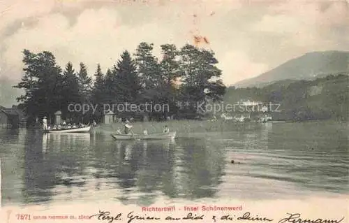 AK / Ansichtskarte Boote Richterswil Insel Schoenenwerd 