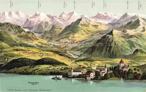 AK / Ansichtskarte SPIEZ Thunersee BE mit Berner Oberland