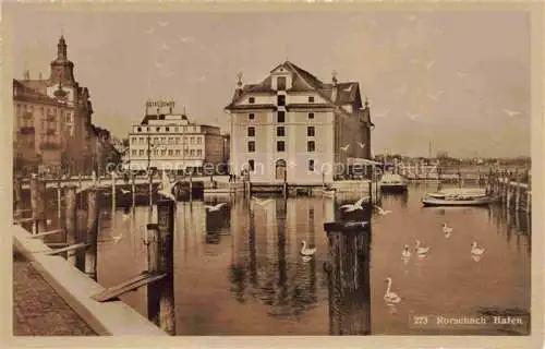AK / Ansichtskarte RORSCHACH Bodensee SG Hafenpartie