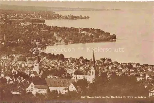 AK / Ansichtskarte RORSCHACH Bodensee SG und die Buchten von Horn und Arbon