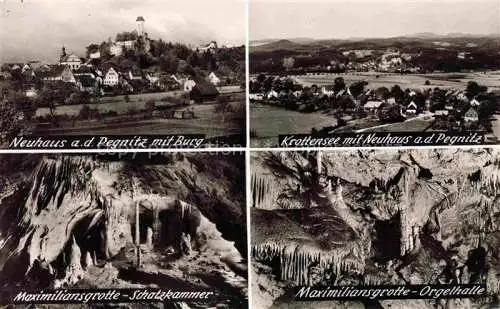 AK / Ansichtskarte Neuhaus Pegnitz mit Burg Krottensee Maximiliansgrotte Schatzkammer und Orgelhalle