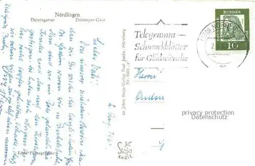 AK / Ansichtskarte Noerdlingen Deiningertor