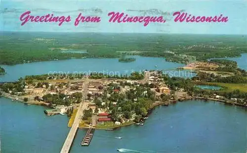 AK / Ansichtskarte Minocqua Wisconsin USA Fliegeraufnahme