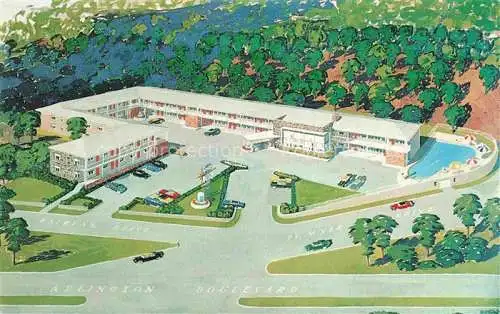 AK / Ansichtskarte Arlington Virginia USA Iwo Jima Motor Hotel Fliegeraufnahme