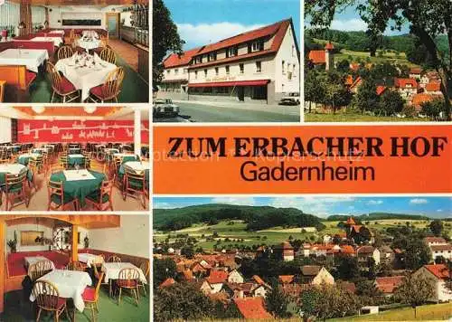 AK / Ansichtskarte Gadernheim Lautertal Odenwald Hessen Metzgerei Pension Zum Erbacher Hof Restaurant Ortsansicht