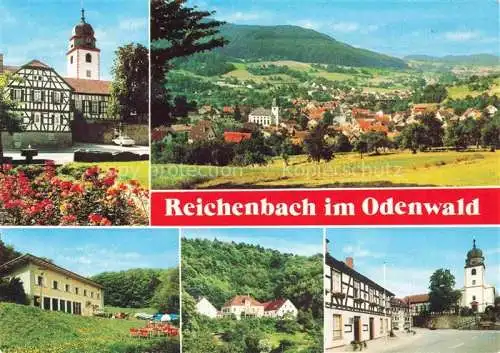 AK / Ansichtskarte Reichenbach Lautertal Odenwald Panorama Ortsmotive mit Kirche