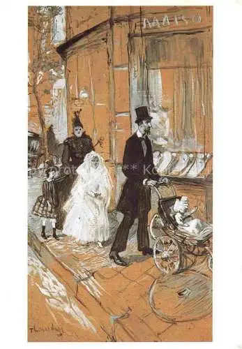 AK / Ansichtskarte TOULOUSE-LAUTREC Henri de (1864-1901) Kuenstlerkarte Un jour de premiere communion 