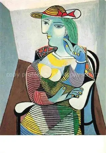 AK / Ansichtskarte PICAssO Pablo (1881-1973) Kuenstlerkarte Portrait de Marie Therese 