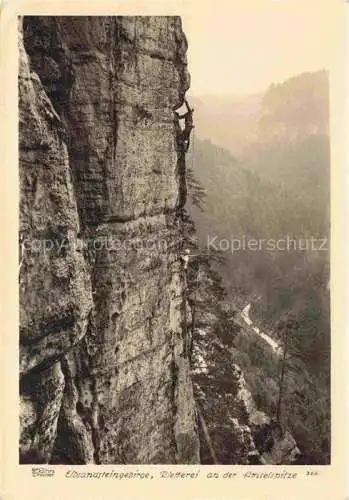AK / Ansichtskarte Foto Hahn Nr. 326 Elbsteingebirge Kletterei  Amselspitze 