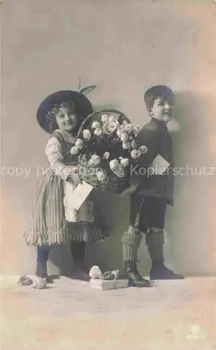 AK / Ansichtskarte Foto RPH Nr. 5292/4 Kinder Blumenkorb Brief 