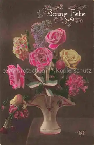 AK / Ansichtskarte Foto FURIA Nr. 604 Blumenvase 