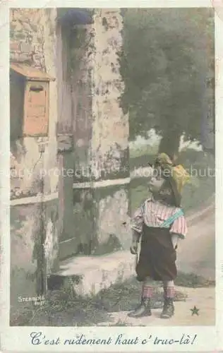 AK / Ansichtskarte Foto Stebbing Paris Nr. 1030 Briefkasten Kind Hut 