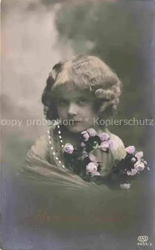 AK / Ansichtskarte Foto EAS Nr. 4055/2 Maedchen Rosen 