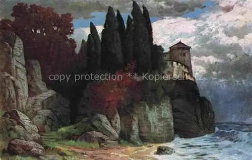 AK / Ansichtskarte Ruedisuehli Eduard Kuenstlerkarte Schloss am Meer Chateau Castle 