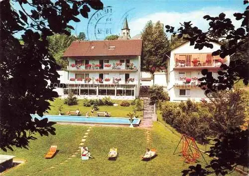 AK / Ansichtskarte Lindenfels Odenwald Haus Karina Gaestehaus Pension Garten Swimmingpool