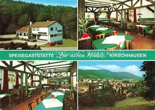 AK / Ansichtskarte Kirschhausen Heppenheim Bergstrasse Hessen Gaststaette Zur alten Muehle Gastraum Panorama