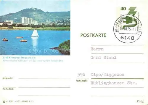 AK / Ansichtskarte Heppenheim Bergstrasse Panorama Bruchsee