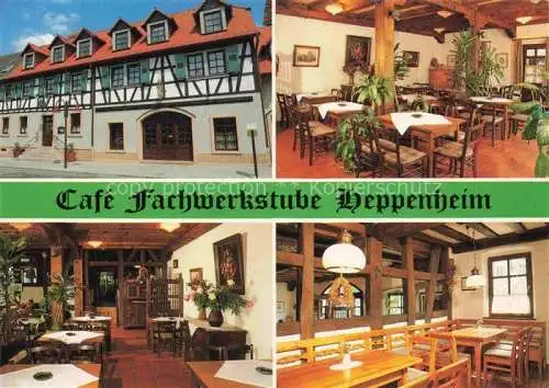 AK / Ansichtskarte Heppenheim Bergstrasse Café Fachwerkstube Gastraeume