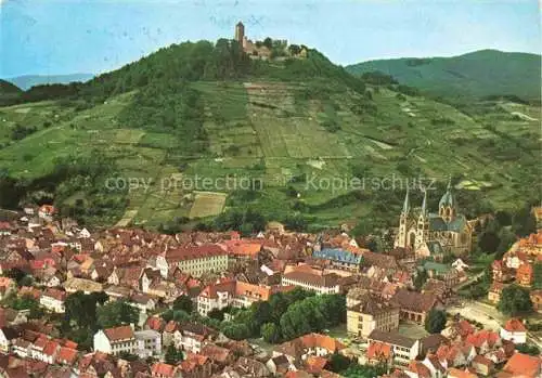 AK / Ansichtskarte Heppenheim Bergstrasse Panorama Blick zur Starkenburg