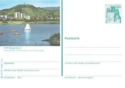 AK / Ansichtskarte Heppenheim Bergstrasse Panorama Bruchsee