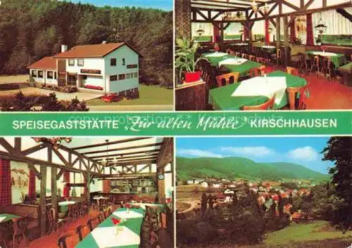 AK / Ansichtskarte Kirschhausen Heppenheim Bergstrasse Hessen Gaststaette Zur alten Muehle Gastraum Panorama