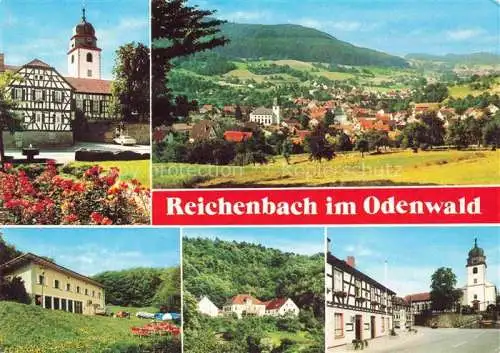 AK / Ansichtskarte Reichenbach Odenwald Lautertal Bergstrasse Hessen Panorama Blick zur Kirche Hotel Restaurant