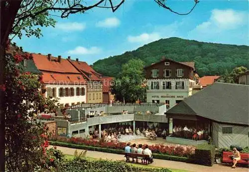 AK / Ansichtskarte Lindenfels Odenwald Hotel Hessisches Haus Kurgarten Kurkonzert