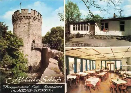 AK / Ansichtskarte Alsbach Bergstrasse Alsbach-Haehnlein Hessen Alsbacher Schloss Berggaststaette Café Restaurant