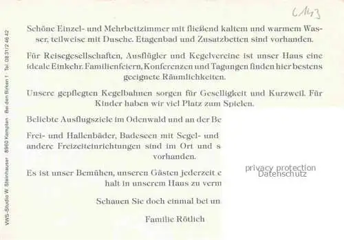 AK / Ansichtskarte Lorsch Hessen Hotel Restaurant Karolinger Hof Fremdenzimmer Kegelbahn