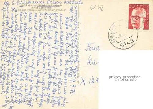 AK / Ansichtskarte Auerbach Bergstrasse Bensheim Hessen Panorama Luftkurort