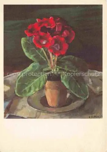 AK / Ansichtskarte PERRELET P. St Legier Kuenstlerkarte Gloxinia Gloxinien