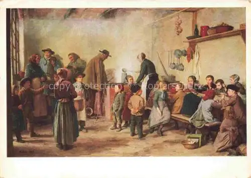AK / Ansichtskarte ANKER Albert (1831-1910) Kuenstlerkarte Nr. 1504 Die Armensuppe in Ins