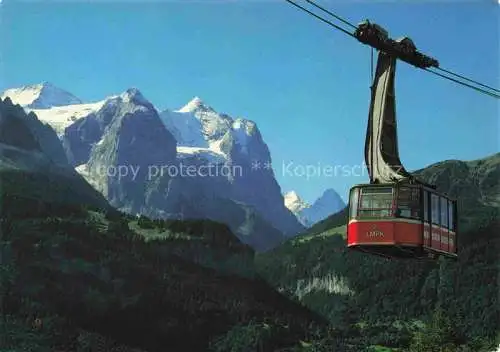 AK / Ansichtskarte Seilbahn Cable-Car Telepherique Hasliberg Meiringen Reutin Wetterhorn Eiger