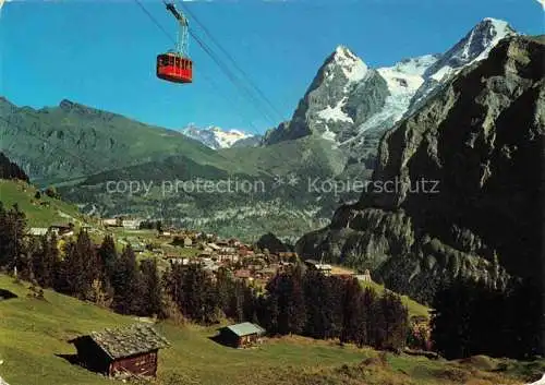AK / Ansichtskarte Seilbahn Cable-Car Telepherique Muerren Schilthornbahn Eiger Moench