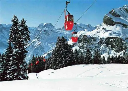 AK / Ansichtskarte Seilbahn Cable-Car Telepherique Braunwald Gondelbahn Grozenbueel Toedi