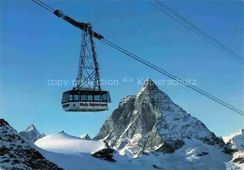 AK / Ansichtskarte Seilbahn Cable-Car Telepherique Zermatt Klein Matterhorn 