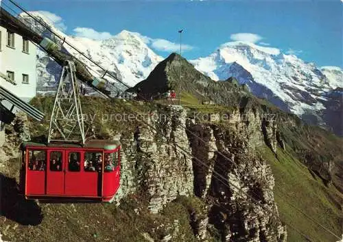 AK / Ansichtskarte Seilbahn Cable-Car Telepherique Wengen Maennlichen Luftseilbahn Eiger Moench Jungfrau