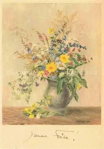 AK / Ansichtskarte ZUPPINGER Ernst Muralto Kuenstlerkarte Feldblumenstrauss