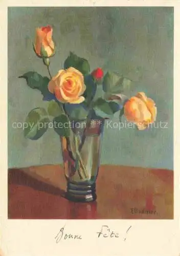 AK / Ansichtskarte BODMER Elsa Zuerich Kuenstlerkarte Rosen